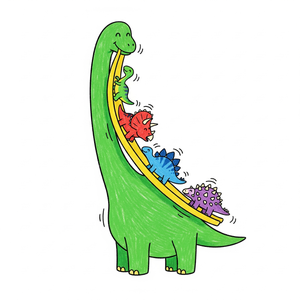 Brachiosaurus Neck-Slide Fun for Little Dinosaurs